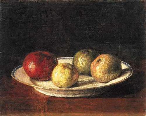 Henri Fantin-Latour A plate of apples, oil painting picture